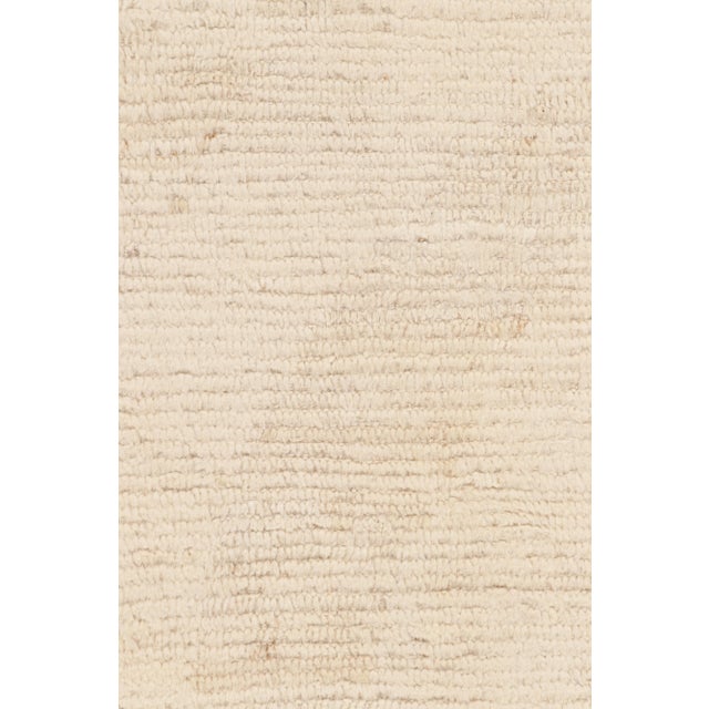 Moroccan Rug & Kilim’s Modern Textural Rug in Beige and Cream with Ribbed Patterns - 9x12 For Sale - Image 3 of 7