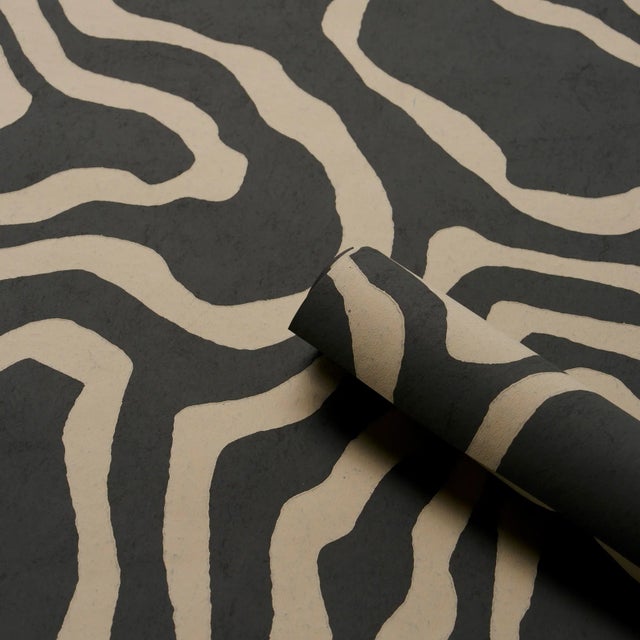 Schumacher Schumacher Defeo Wallpaper In Carbon For Sale - Image 4 of 7