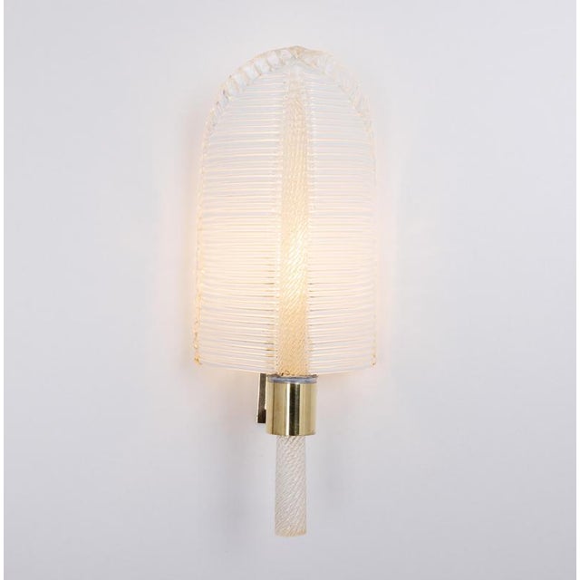 Murano Glass Wall Sconces from Barovier & Toso, Italy, 1970s, Set of 2 For Sale - Image 9 of 18