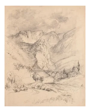 Unknown - Landscape - Original Pencil and China Ink - Early 20th Century