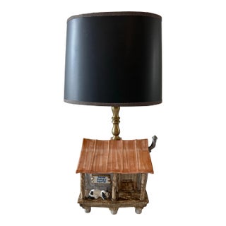 Vintage Louisville Stoneware Cabin Table Lamp For Sale