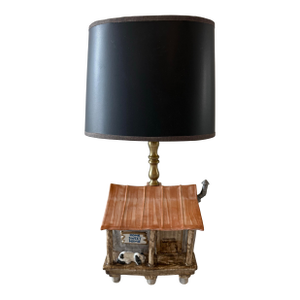 Vintage Louisville Stoneware Cabin Table Lamp