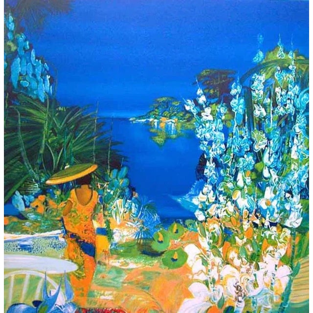 Gérard Le Nalbaut french 1946-2019 L'île Ophélie, 2001 limited edition lithography printed on Rives paper numbered and...