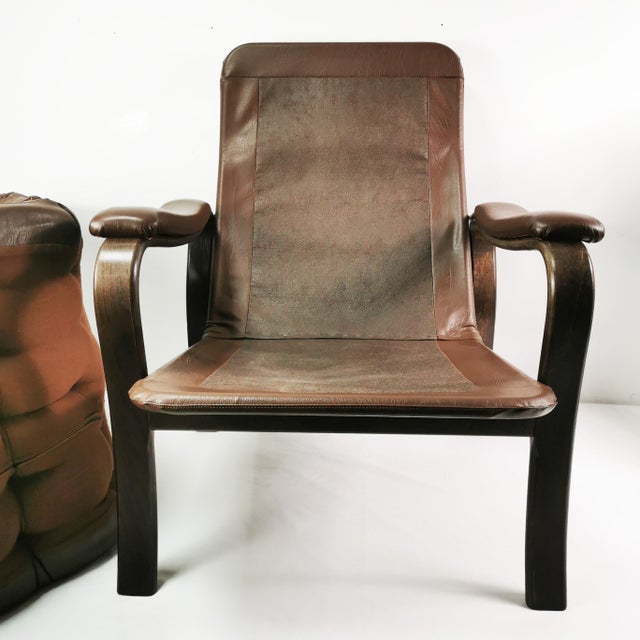 Mid-Century Modren Leather Chair, Denmark, 1970s For Sale - Image 10 of 13