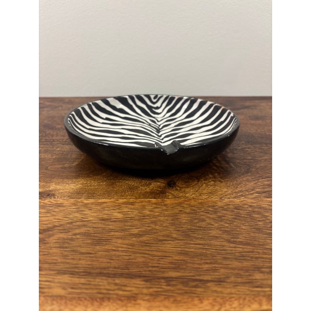 1960s Aldo Londi for Bitossi Rare Italian Zebra Glaze Ceramic Smoking Set For Sale In Miami - Image 6 of 12