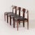 Rosewood Dining Chairs with New Black Leather, 1960s, Set of 4 For Sale - Image 3 of 13