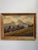 Large, vintage, mid-century landscape oil painting on wood of Watzman Mountain, by 20th century artist Shirley Moskowitz...