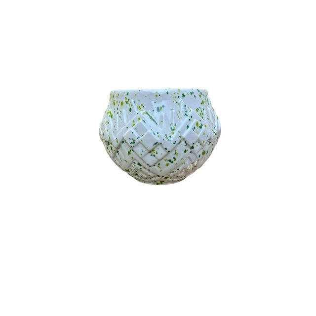 Ceramic Geometric Ceramic Planter Vase For Sale - Image 7 of 12