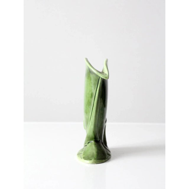 Vintage Ceramic Leaf Vase For Sale - Image 10 of 11