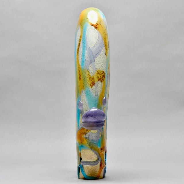 1980s Tall Mid Century Multi Color Murano Glass Fish For Sale - Image 5 of 13