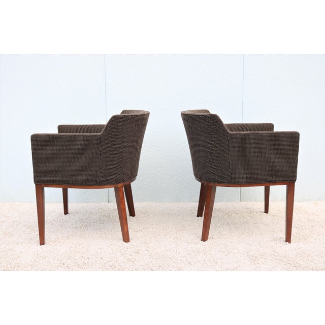 Modern Douglas Levine For Bright Chair Brown Eno Arm Chairs A Pair Chairish