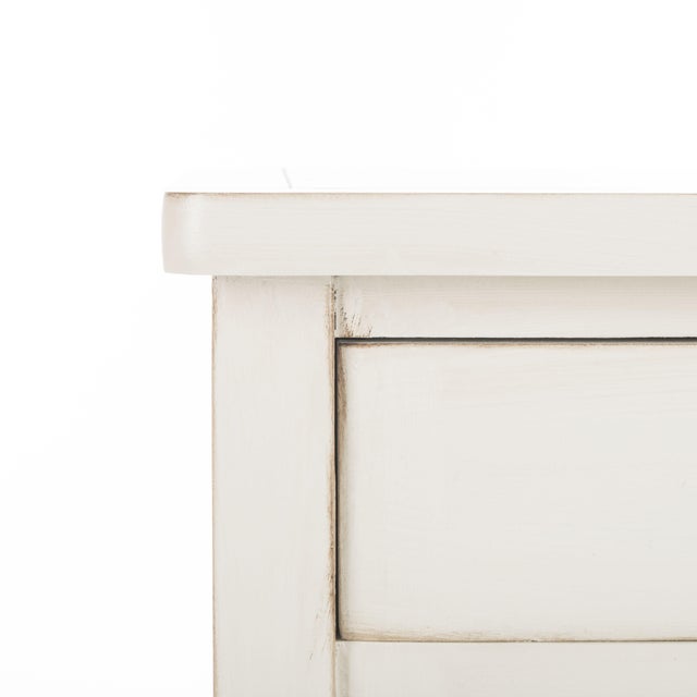 Modern Henry End Table With Storage Drawers in White For Sale - Image 3 of 5