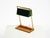 Metal Large Table Lamp with Brass Frame, Teak Base, and Green Lampshade from Temde, 1960s For Sale - Image 7 of 18