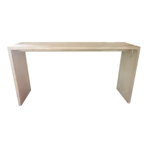 Off White Distress Painted Reclaimed Pine Wood Console Table by Dovetail