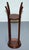 Antique Hardwood Two Tier Plant Stand with Starburst Marquetry Inlay For Sale - Image 9 of 10