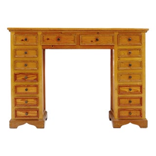 English Pedestal Apothecary Cabinet in Pine, Early 20th Century For Sale