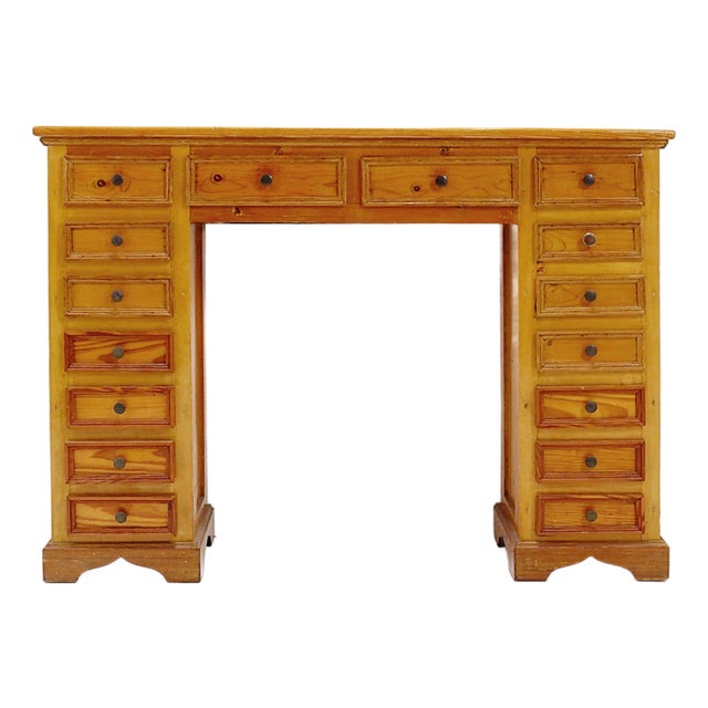 English Pedestal Apothecary Cabinet in Pine, Early 20th Century For Sale