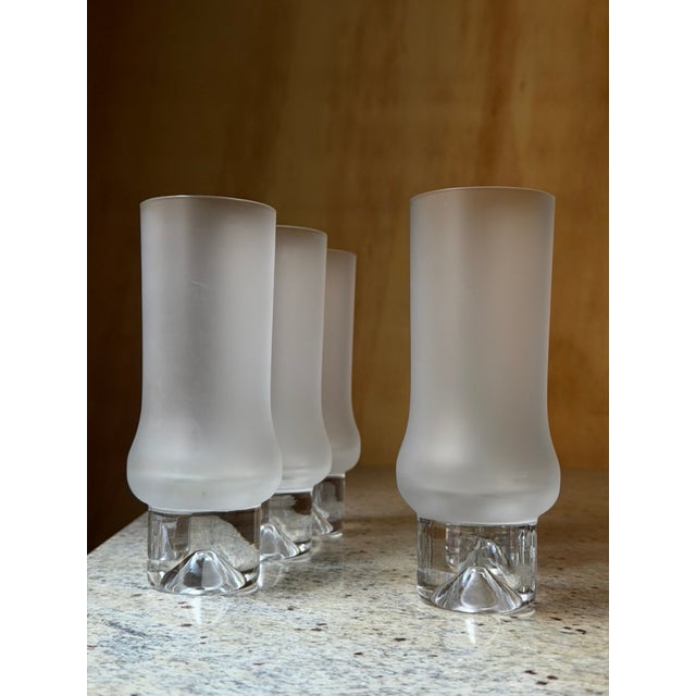 Vintage Frosted Highball Glasses, 1970, Set of 6 For Sale - Image 4 of 14