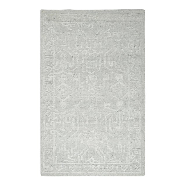 Contemporary High-Low Wool Geometric Gift-Sized Rug by Rug & Kilim, India For Sale