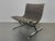 Italian Chromed Metal and Black Fabric Model Luar Club Chair by Ross Littell for ICF De Padova, 1960s For Sale - Image 7 of 7