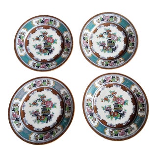 Set of Four Antique Transferware Plates For Sale