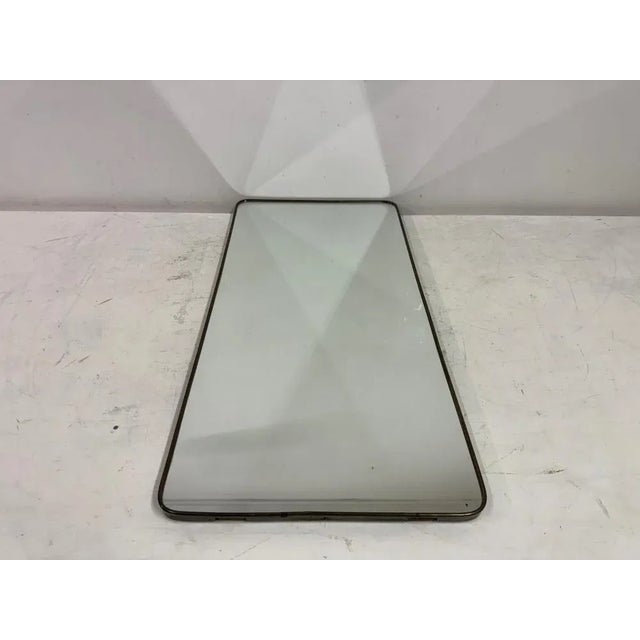 Tall Italian Brass Mirror, 1950s For Sale - Image 9 of 12