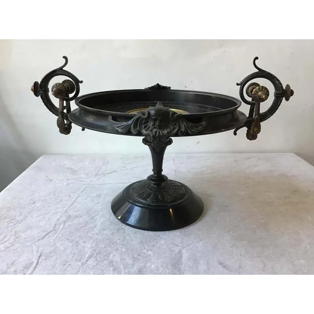 Large 1870s Bronze Classical Tazza For Sale - Image 9 of 13