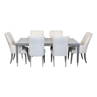 Lexington 7-Piece Modern Dining Set With Upholstered Chairs For Sale