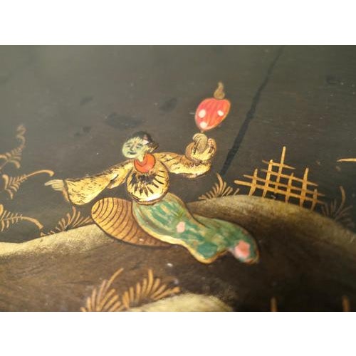 20th Century Black Chinoiserie Lacquer Cupboard, 1910 For Sale - Image 3 of 9