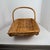 Vintage Woven English Willow/Wicker Garden Basket With Handle For Sale - Image 4 of 18