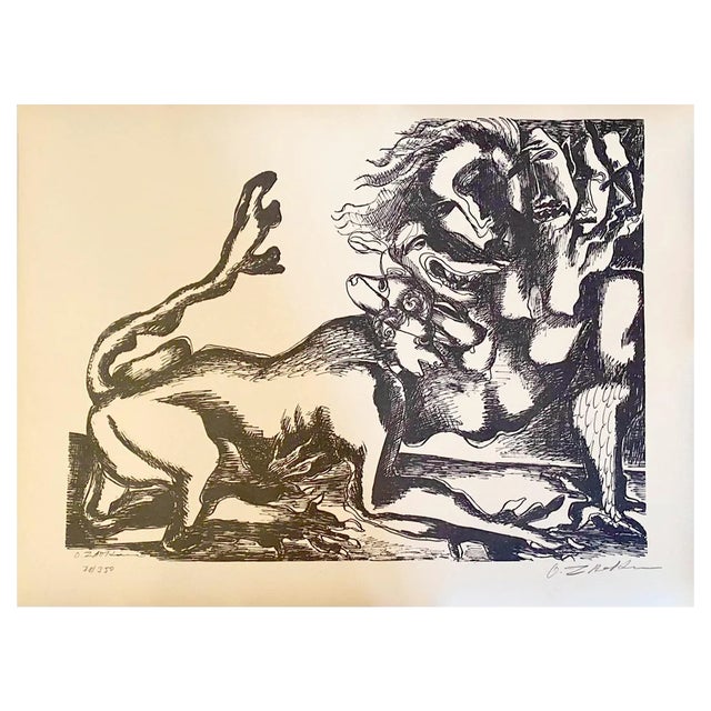 Ossip Zadkine, The Labors of Hercules, Fight Against the Hydra of Lerna, Lithograph For Sale
