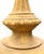 A striking pair of classical English garden finial urns mounted on square plinth bases The urns feature richly cast ram’s...