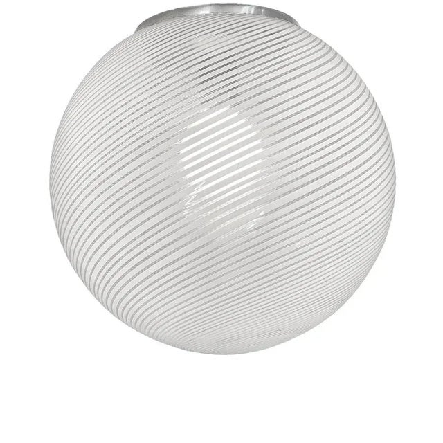 Venini Mid-Century White and Crystal Murano Glass Reticello Light by Mario Botta for Venini, 1970s For Sale - Image 4 of 18