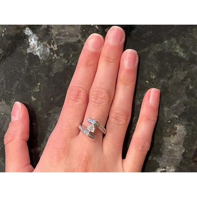 14 Karat White Gold Engagement Ring / Bridal Ring 1 Carat Total Diamond Weight For Sale - Image 10 of 12