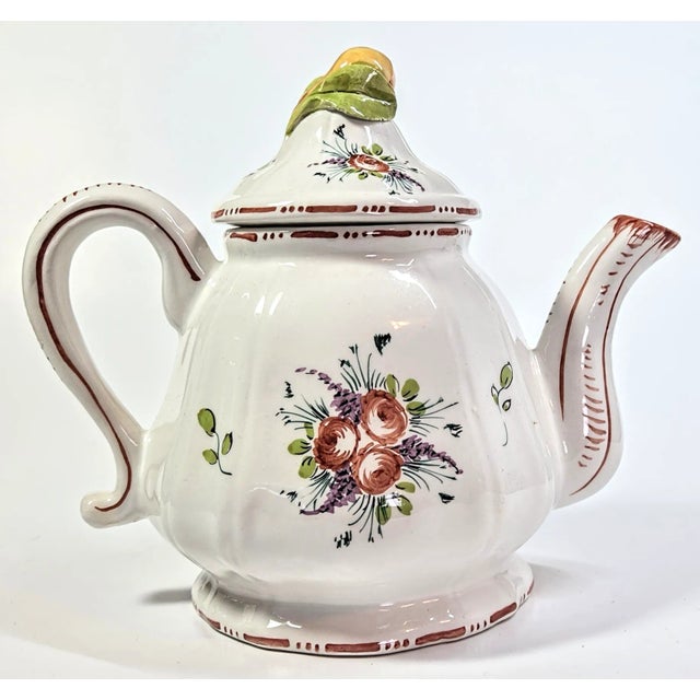 Italian Mojolica Pear Teapot For Sale - Image 9 of 12