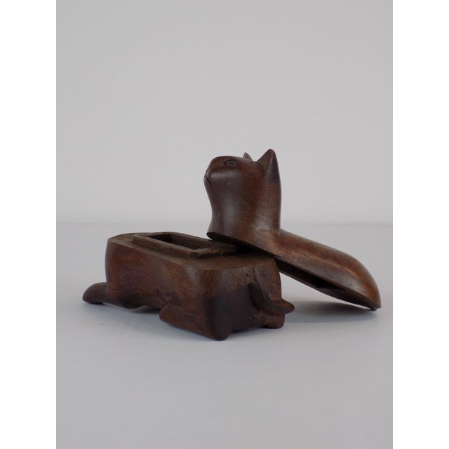 Wood Gatto Box Handmade Carved, France, 1960 For Sale - Image 7 of 11