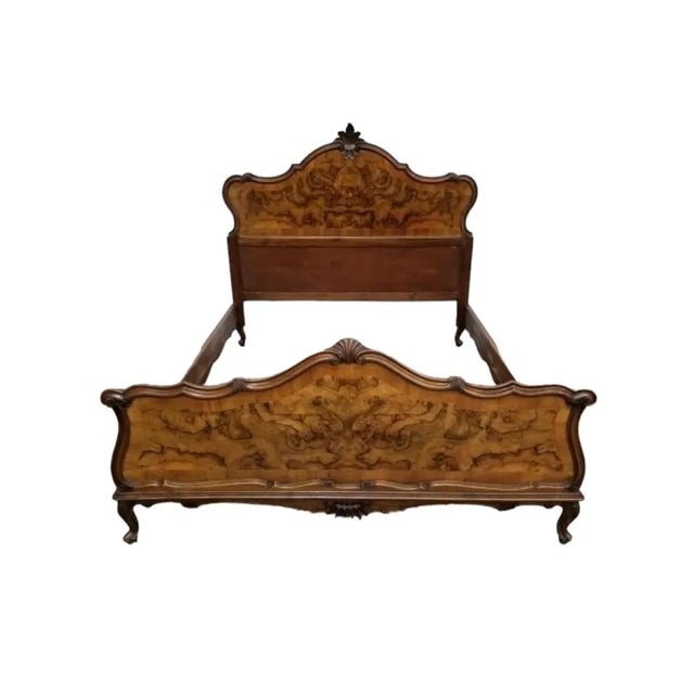 Antique 19th Century French Provincial Exotic Burl Queen Bed Chairish