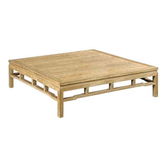 Woodbridge Furniture Modern Ming Table in Limewash, 60" For Sale