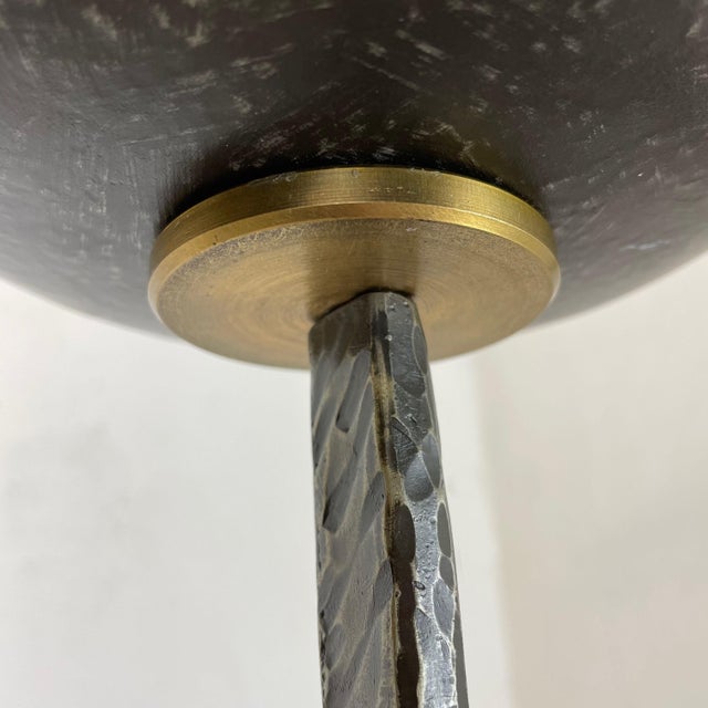 Metal Modernist Sculptural Brutalist Copper Floor Candleholder, Germany, 1970s For Sale - Image 7 of 18