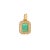 Metal 1920s Style Inspired 2.5 Carat Emerald & Channel Set Diamonds 14k Gold Pendant For Sale - Image 7 of 11
