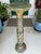 Offering for sale this incredible solid antique-style green Verde Antico marble pedestal with the following fine features:...