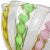 Mid 20th Century Vintage Murano White Pink Yellow Blue Ribbons Italian Art Glass Ruffled Rim Applied Foot Bowl Dish For Sale - Image 5 of 6