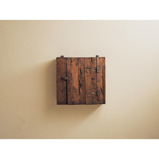 Folk Art Mountain Wall Cabinet in Pine, 1900 For Sale - Image 13 of 13
