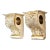 Vintage Brass Ornate Curtain Drapery Rod Holders Corbel Brackets - Set of 2 For Sale
