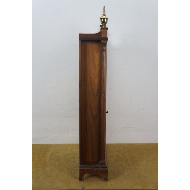 Mason & Sullivan West German Oak Pillar & Scroll Shelf Mantel Clock 31" For Sale - Image 11 of 17