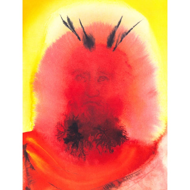 Color lithograph "Gloria Vultus Moysi" (Glory of the Face of Moses, Exodus 34:29) from Salvador Dalí's monumental five-...