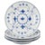 Blue Fluted Plain Salad Plates in Porcelain from Royal Copenhagen, 1970s, Set of 4 For Sale - Image 9 of 9
