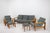 Oak Sofa, Armchairs and Ottomans, Finland, 1960s, Set of 5 For Sale - Image 6 of 9