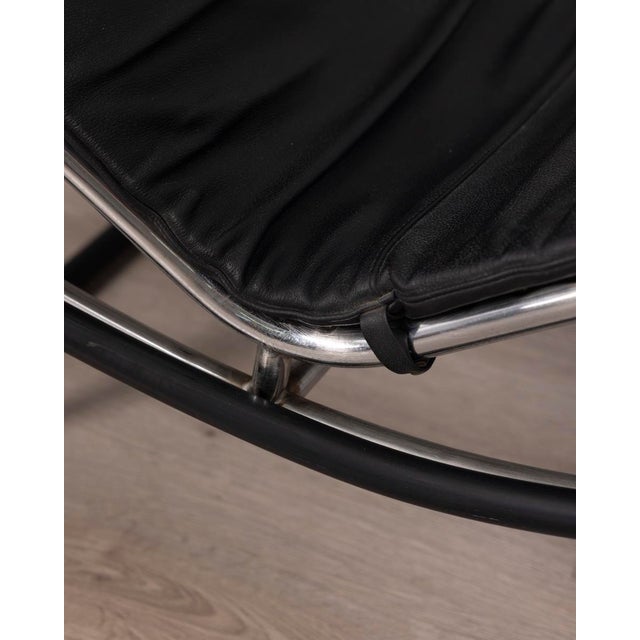 Vintage Chaise Lounge in Metal and Leather, Italy, 1980s For Sale - Image 10 of 17