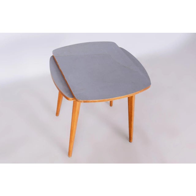 1950s Mid-Century Coffee Table in Beech, Czechia, 1950s For Sale - Image 5 of 9